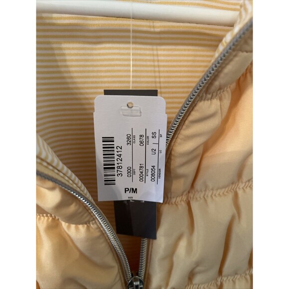 NWT Christopher & Banks Puffer Vest Zip Women PM Petite Pockets Quilted Yellow - Picture 3 of 9
